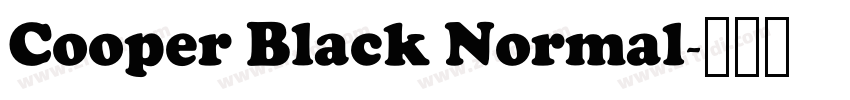 Cooper Black Normal字体转换